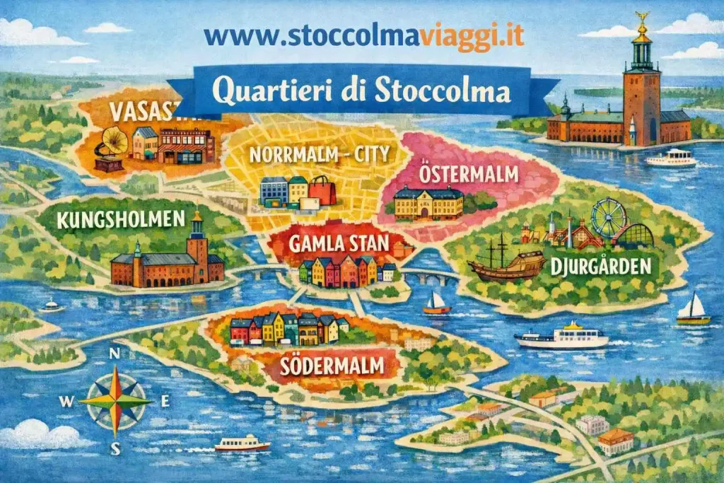 mappa dei quartieri di stoccolma